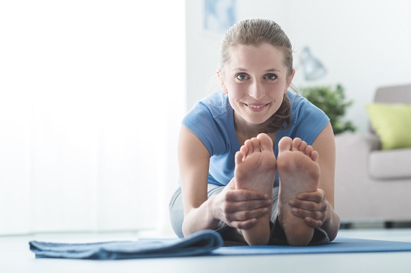 woman practicing wellness